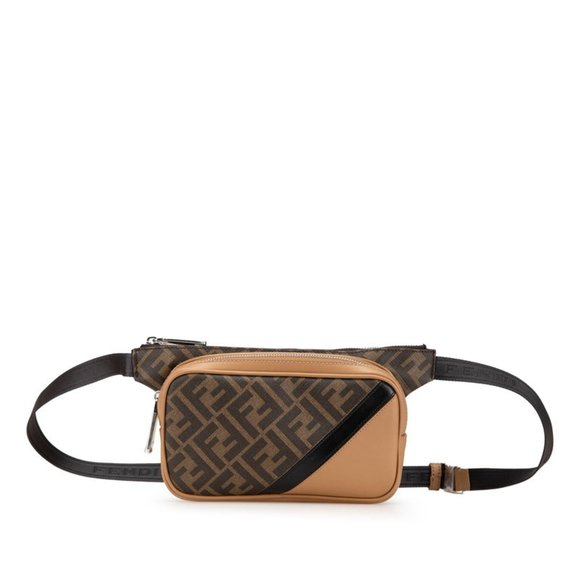 Fendi Zucca body bag/waist bag 7VA605 brown leather women's FENDI - Picture 1 of 12